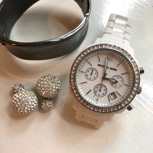 Michael Kors White Resin Watch